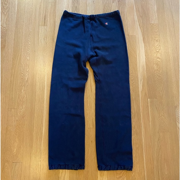Vintage Champion Reverse Weave Warmups Blue Sweatpants/ Drawstring